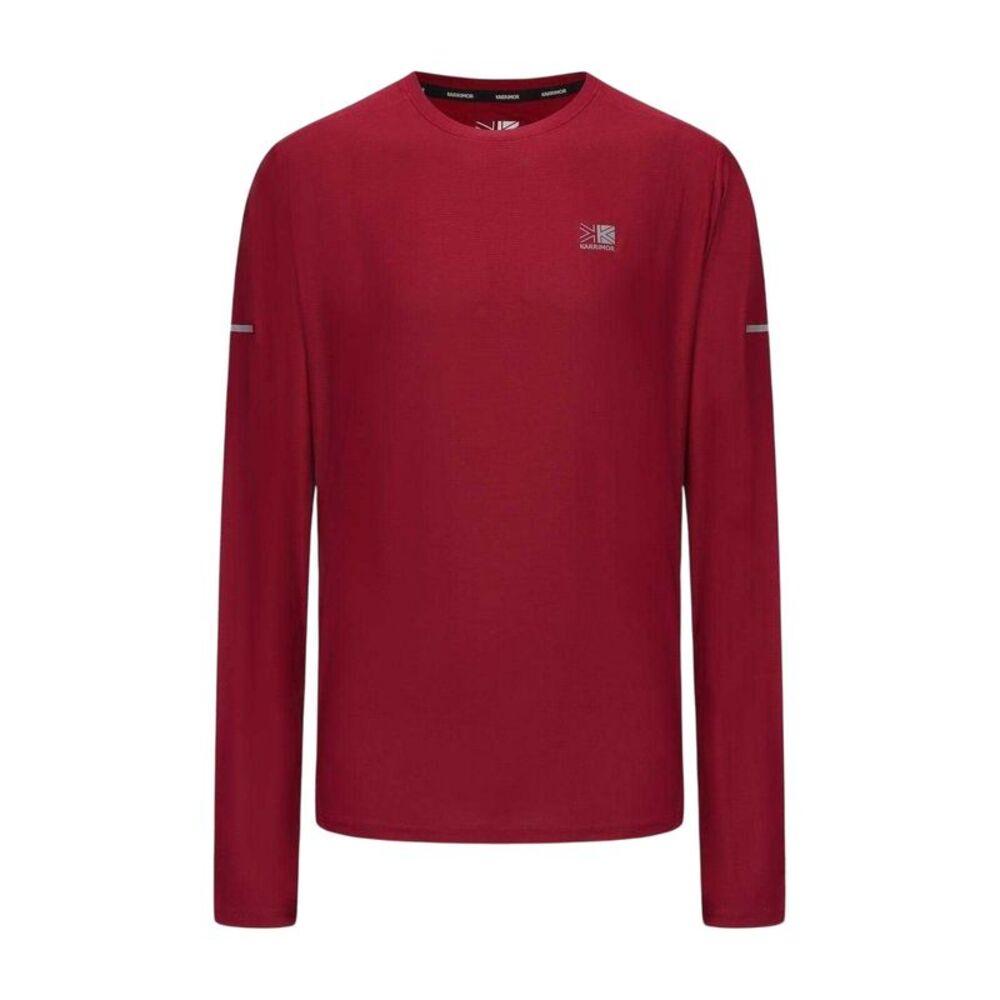 Karrimor Mens Reflective Detail Long-Sleeved T-Shirt / Berry